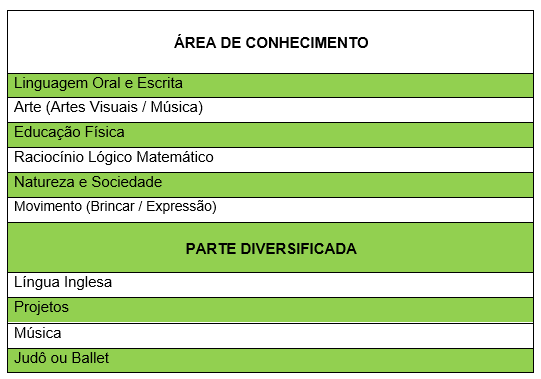 organização curricular-ei